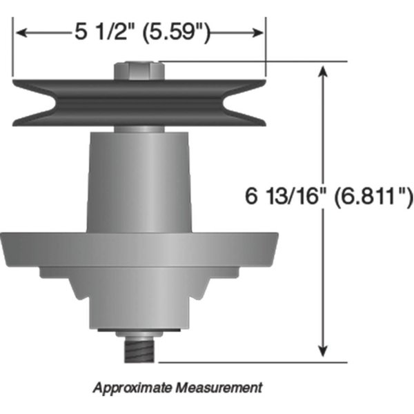 Stens New 285-131 Spindle Assembly For Mtd 17Aa5B4G, 17Aa5B4G709, 17Aa5B4G710, 17Ba5A4G709 285-131